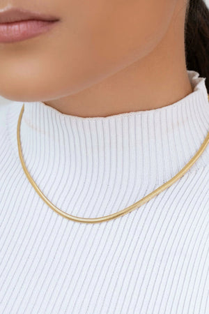 Choker Snake 3 mm Banhado a Ouro 18K