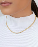 Choker Snake 3 mm Banhado a Ouro 18K