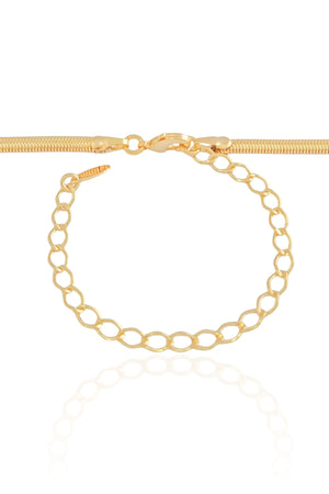 Choker Snake 3 mm Banhado a Ouro 18K