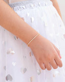 Pulseira Infantil Riviera Cristal Banhado a Ouro 18K