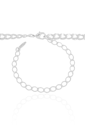 Choker Elos Duplos Ródio Branco