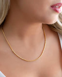 Gargantilha Canutilhos 2 mm Banhado a Ouro 18K