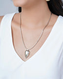 Gargantilha Canutilhos com Gota Lisa Ródio Branco