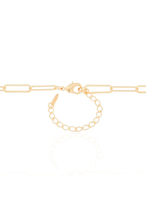 Gargantilha Elos Detalhados Banhado a Ouro 18K