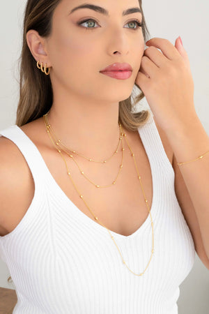 Choker Bolinhas Banhado a Ouro 18K