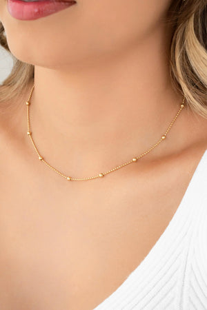 Choker Bolinhas Banhado a Ouro 18K