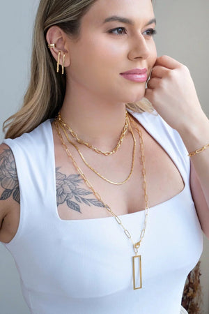 Piercing Liso Vazado Banhado a Ouro 18K