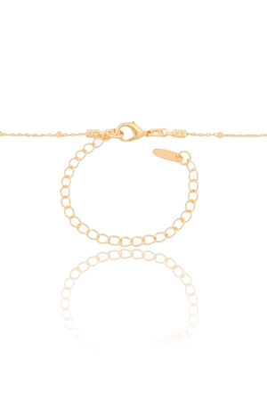 Gargantilha Detalhes Pingente Redondo Ponto de Luz Banhado a Ouro 18K