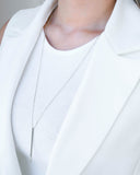 Gargantilha Longa Palito Ródio Branco