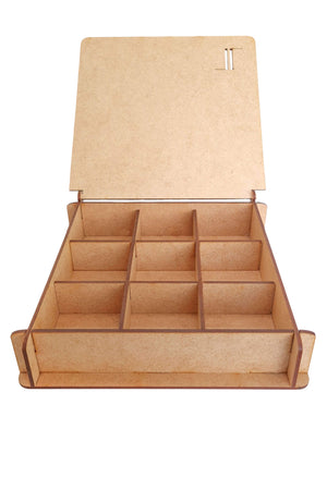 Caixa Porta Joias Grande com 9 Divisórias