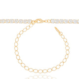 Choker Riviera Cristal Banhado a Ouro 18K