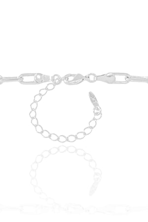 Gargantilha Elos 5 mm Lisos Ródio Branco