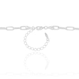 Gargantilha Elos 5 mm Lisos Ródio Branco