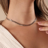 Choker Elos Grumet Ródio Branco