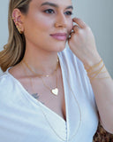 Gargantilha Veneziana Coração Liso Banhado a Ouro 18K