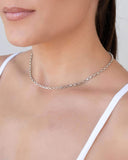 Choker Elos Portugueses Ródio Branco
