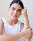 Gargantilha Veneziana Ponto de Luz Cristal Banhado a Ouro 18K