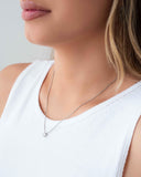 Gargantilha Veneziana Ponto de Luz Cristal Ródio Branco