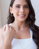 Gargantilha Veneziana Bolinhas Lisas Banhado a Ouro 18K