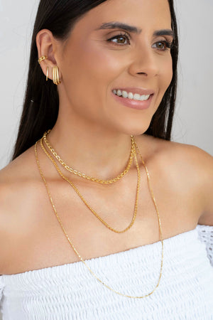 Choker Elos Duplos 5 mm Banhado a Ouro 18K