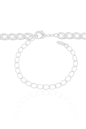 Choker Elos Duplos 5 mm Ródio Branco