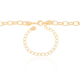 Choker Elos Ovais Lisos Banhado a Ouro 18K