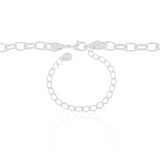 Choker Elos Ovais Lisos Ródio Branco