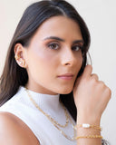 Piercing Três Filetes Banhado a Ouro 18K