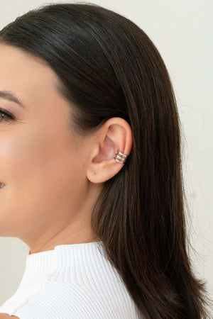 Piercing Três Filetes Ródio Branco