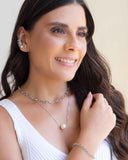 Ear Hook Liso Ródio Branco