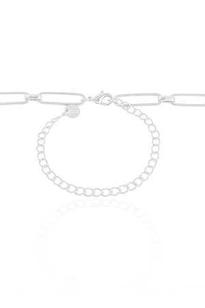 Choker Elos Ovais 5 mm Ródio Branco