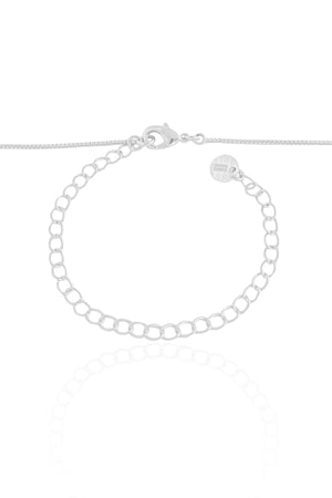 Gargantilha Veneziana com Pingente Redondo Liso Ródio Branco - 45 cm