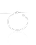 Gargantilha Veneziana com Pingente Redondo Liso Ródio Branco - 45 cm