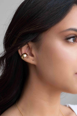 Piercing Abaulado 8 mm Liso Banhado a Ouro 18K