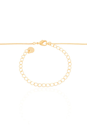 Gargantilha Veneziana com Pingente de Gota Abaulada Lisa Banhado a Ouro 18K