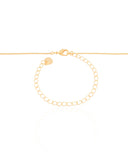 Gargantilha Veneziana com Pingente de Gota Abaulada Lisa Banhado a Ouro 18K