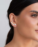 Ear Cuff Pontos de Luz Cristal Banhado a Ouro 18K