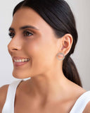 Brinco Argola Frontal Flat Liso 2.0 cm Ródio Branco