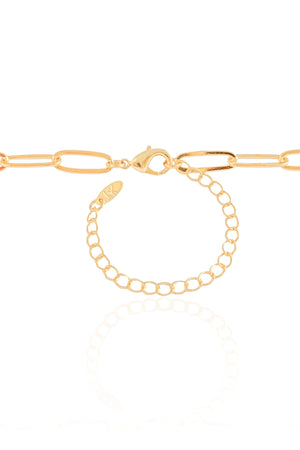 Choker Elos com Pérola Banhado a Ouro 18K