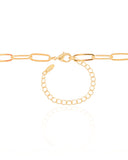 Choker Elos com Pérola Banhado a Ouro 18K