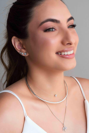 Aro Flexível Esteira Ródio Branco