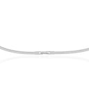 Aro Flexível Esteira Ródio Branco