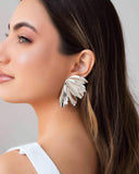 Brinco Asa Lisa Ródio Branco