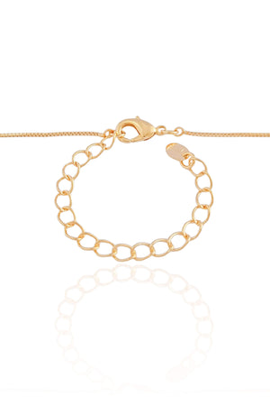 Gargantilha Veneziana Quadrado Abaulado Liso Banhado a Ouro 18K