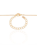 Gargantilha Veneziana Quadrado Abaulado Liso Banhado a Ouro 18K