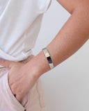 Bracelete Liso 1 cm Ródio Branco