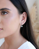 Brinco Argola Click Pet Cravejado 2.0 cm Ródio Branco