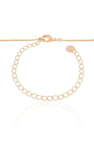 Gargantilha Veneziana Pingente Ondulado Banhado a Ouro 18K - 40 cm