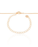 Gargantilha Veneziana Pingente Ondulado Banhado a Ouro 18K - 50 cm