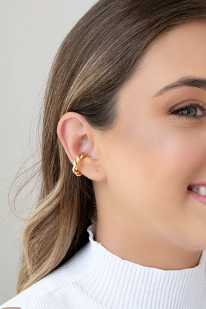 Piercing Torcido Banhado a Ouro 18K